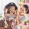 Qpout Pirate Temporary Tattoos for Kids, 12 Sheets, Waterproof, Easy
