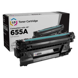 LD Compatible Toner Cartridge Replacement for HP 655A CF450A (Black) Compatible with HP Color Laserjet Enterprise M652 M653dh MFP M681 M682 Flow M681f Flow MFP M681 z Flow MFP M682 z M652dn
