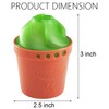 Hutzler Herb-Eze Stripper and Freezer Storage Container, Green/Orange