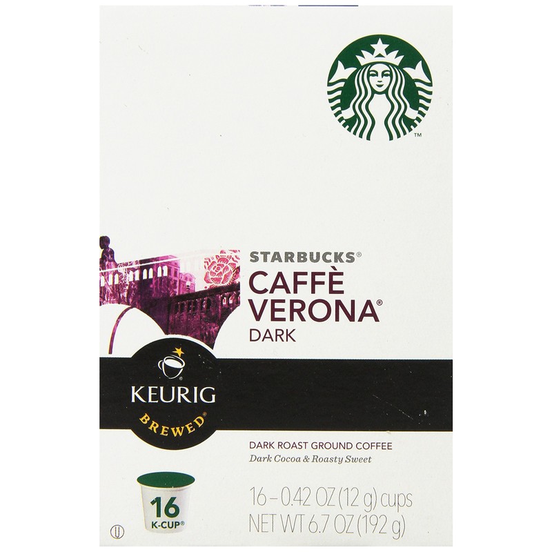 Starbucks Caffe Verona, Dark, K-cup Portion Pack for Keurig K-cup