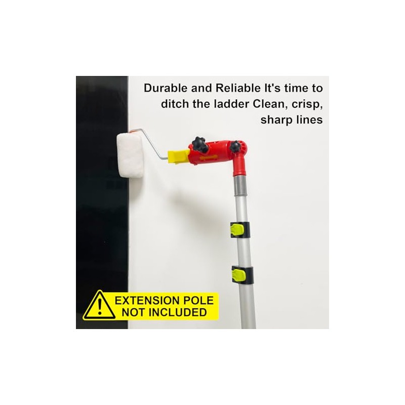Multi-Angle Paint Brush Extender Red, Paint Edger Tool for High