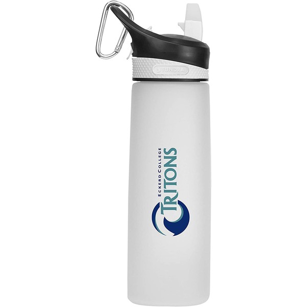Eckerd College Tritan Plastic Frosted Sport Water Bottle, Design-1 - White