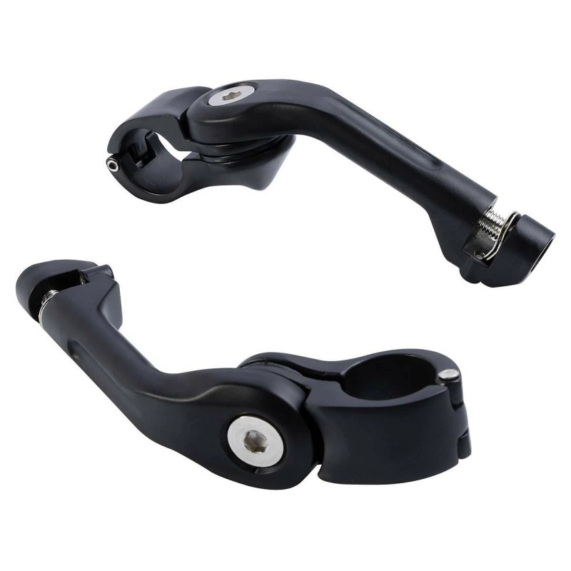 TCMT Matte Black 1 1/4" Adjustable Highway Long Angled Foot