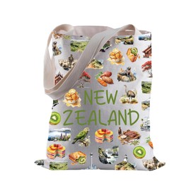 BLUPARK New Zealand Shopping Bag New Zealand Travel Gift New Zealand Pride Gift Kiwifruit Food Lovers Gift, New Zealand