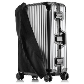 Linpr Transparent PVC Suitcase Cover, No Disassembly Required Clear Luggage Protector Suitcase Cover, Waterproof Travel Wrap Luggage Cover Protectors, Luggage Bag for Hard Cover Suitcase, Solid Black,