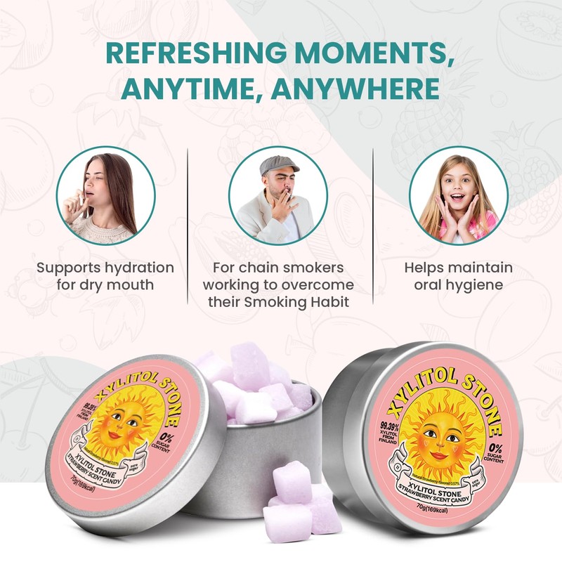 Xylitol Stone Sugar Free Candy - Vegan & Keto Friendly
