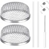 TONDA RV Furnace Vent Screen, Bug Screens Heater Vent Cover for Camper with Installation Tool and Silicone Rubber, 2.8 x 1.3 Inch, 2 Pack
