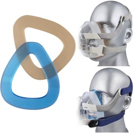 Upgrade CPAP Almohadillas de nariz para máscara facial completa CPAP Bipap almohadillas de gel nasal para usuarios de apnea del sueño, 2 paquetes de suministros de CPAP mascarilla facial completa
