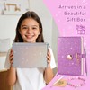 Yonavita Purple Glitter Diary with Lock & Key, No-Shed Sparkle