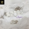 White Jenny handmade nail tips - Long Round Square /