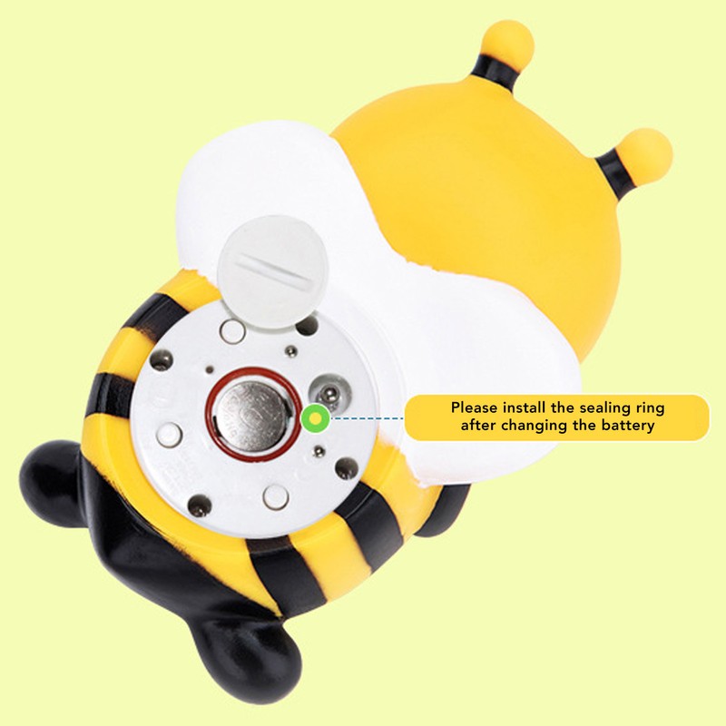 Baby Bath Thermometer Bee Shaped Alarm Function Infant Bath Safety