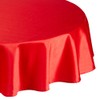 Casual Dining 69-inch Faux Silk Round Tablecloth, Red