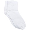 Christening Day White Cotton Anklet Sock with Embroidered Cross -