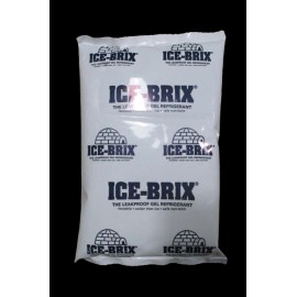 Ice-Brix Leakproof Reusable Gel Refrigerant - Colder Than Ice, Non-Toxic 6"x4" - 1