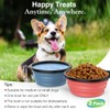Pawaboo Collapsible Dog Bowls 2 Pack, Silicone Feeding Watering Bowls