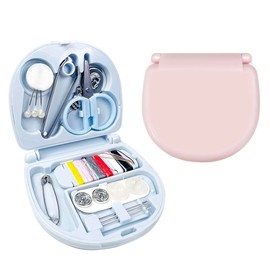 2 Pack Mini Sewing Kit, Travel Sewing Box, Portable Sewing Tool Kit, Needle and Thread Kit, Emergency Sewing Kit for Adults, Travel Sewing Kit, Mini Sewing Set, with Scissors Threads Sewing Needles