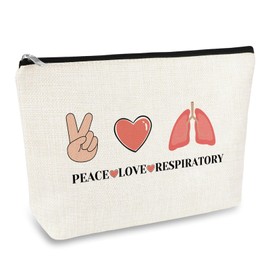 Respiratory Therapist Gifts RT Makeup Bag Respiratory Therapy Gift for Women Cosmetic Bag RT Worker Lung Therapist Appreciation Gifts Pulmonology Pulmonologist Nurse Coworker Graduation Birthday Gift