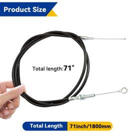 Frdhee 71inch Go Kart Throttle Cable for VM22 VM24 Predator 212cc 196cc 6.5hp GX160 GX200 Engine, American Sportworks Go Cart Lawn Mower Replacement Parts with Brake Return Pedal Springs