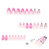 24 Pcs Spring Press on Nails Short Almond,YEFIUO French Nail