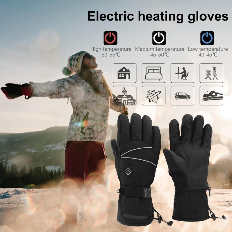 Heated Gloves for Men Women Battery Powered Heated Gloves Waterproof