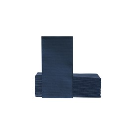 VelaHub Soft Point 50 Napkins, 1/8 Fold, High-Quality Disposable Napkins, 39 x 38 cm, Dark Blue