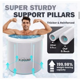 XUMANO Ice Bath Tub Cold Plunge Tub Outdoor, Ice Bath Tub for Athletes, Portable