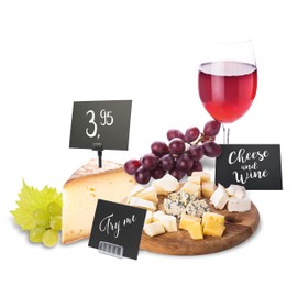 Securit Menu Board Chalk Set includes Chalk Marker - White/ A7 Washable Chalk Tags (Pack of 20)