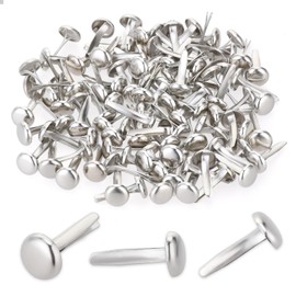 100PCS Brads Paper Fasteners Brass Brads Round Fasteners Mini Metal Brads for Kids Craft Art Crafting School Project Brass Fasteners Decorative Paper Decoration Scrapbooking DIY Supplies(Silver)