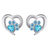 jagosen Silver Studs Earrings For Women Girls Heart Earrings Cat