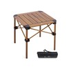 iClimb Lightweight Stable Alu. Folding Square Table Roll Up Top