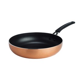 Ecolution Impressions Hammered Cookware, Non-Stick Frying Pan, Dishwasher Safe, Riveted Stainless Steel Handle, 12 Inch, Copper