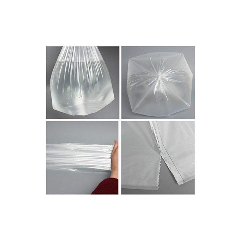 Cy3Lf 3 Gallon Small Clear Bathroom Trash Bags, Office Wastebasket