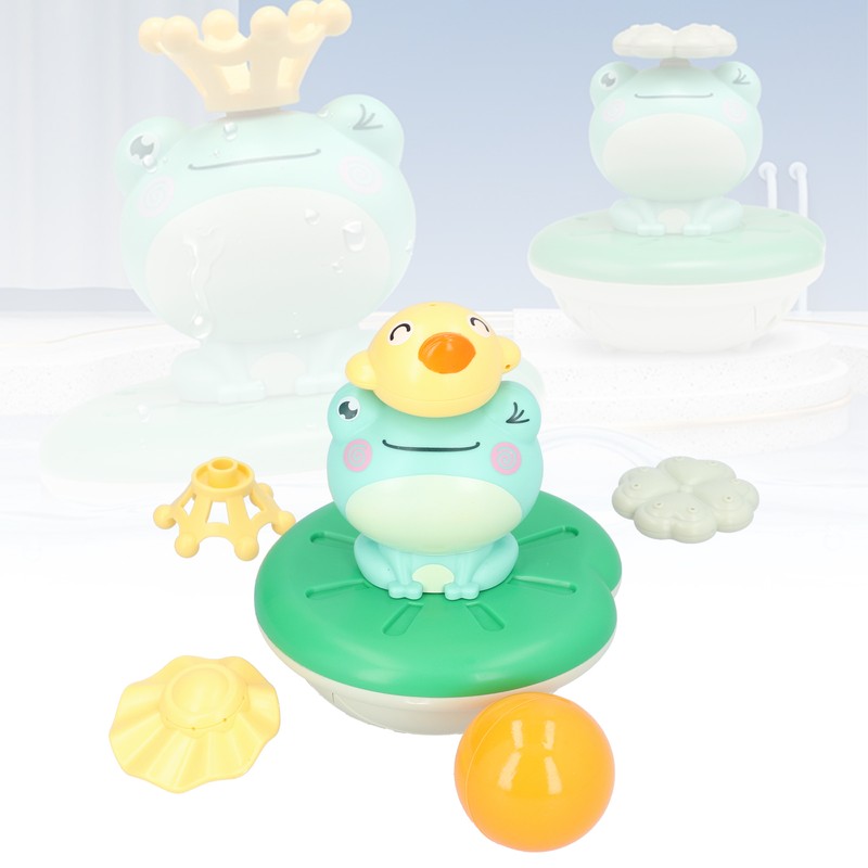 Electric Water Spray Toy Frog Bathtub Floating Water Sprinkler Shower