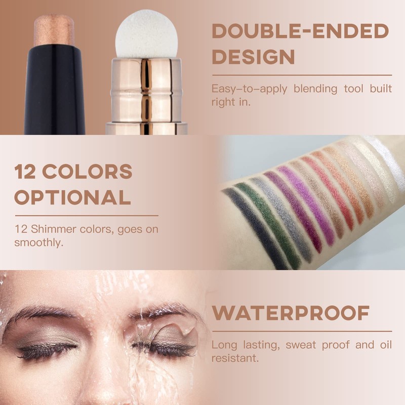 LOKFAR Eye-Shadow Stick Makeup Cosmetics Eye Brightener Stick, Rotatable Cream