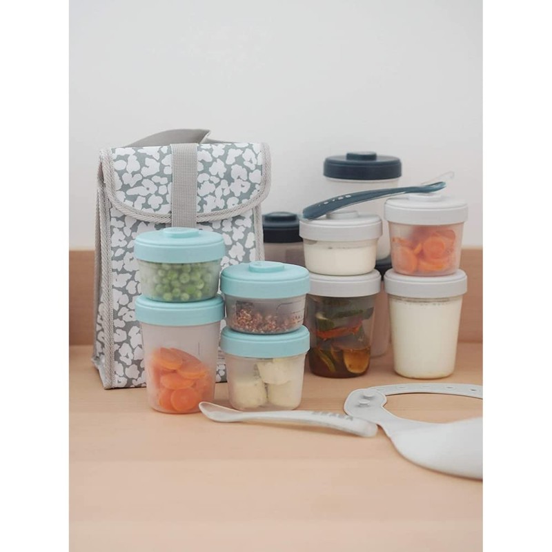BÉABA, Set of 8 Storage Containers, Clip, Stackable Containers, 100%