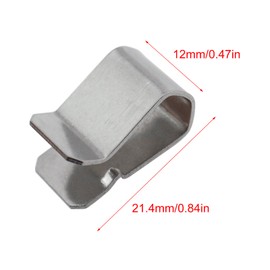 Guifeng 20PCS Silver 304 Stainless Steel Spring Loaded U Shaped Clamps 21.4x12mm Hardware Accessories Pipe Clamp for Structural Furniture Connection and Industrial Equipment Fastening