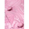 Enlision Men's Waistcoats Paisley Pink Wedding Waistcoat Tie Pocket Square