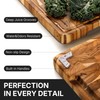 Teak Wood End Grain Cutting Board for Kitchen with Non-slip