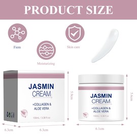 1 Stück Jasmin Salbe Augen Aktiv-Jasminsalbe,Augenringe Entfernen,Jasmin Salbe Jasminsalbe Eye Cream,Mit Augenringe Schlupflider, Jasmin Salbe Mit Collagen Und Aloe Vera（100ml ）