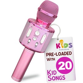 Move2Play Move2Play, Kids Karaoke Microphone | Includes Pre-Loaded Songs & Bluetooth | Kids Birthday & Easter Gift | Toy for All Ages 2, 3, 4, 5, 6+ Year Old Girls, Boys & Toddlers