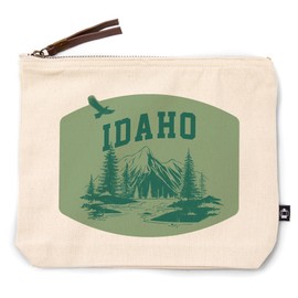 Lantern Press Idaho, Artist's Sketchbook, Mountainscape, 100% Cotton Zipper Pouch, Travel Accessory, Go Bag