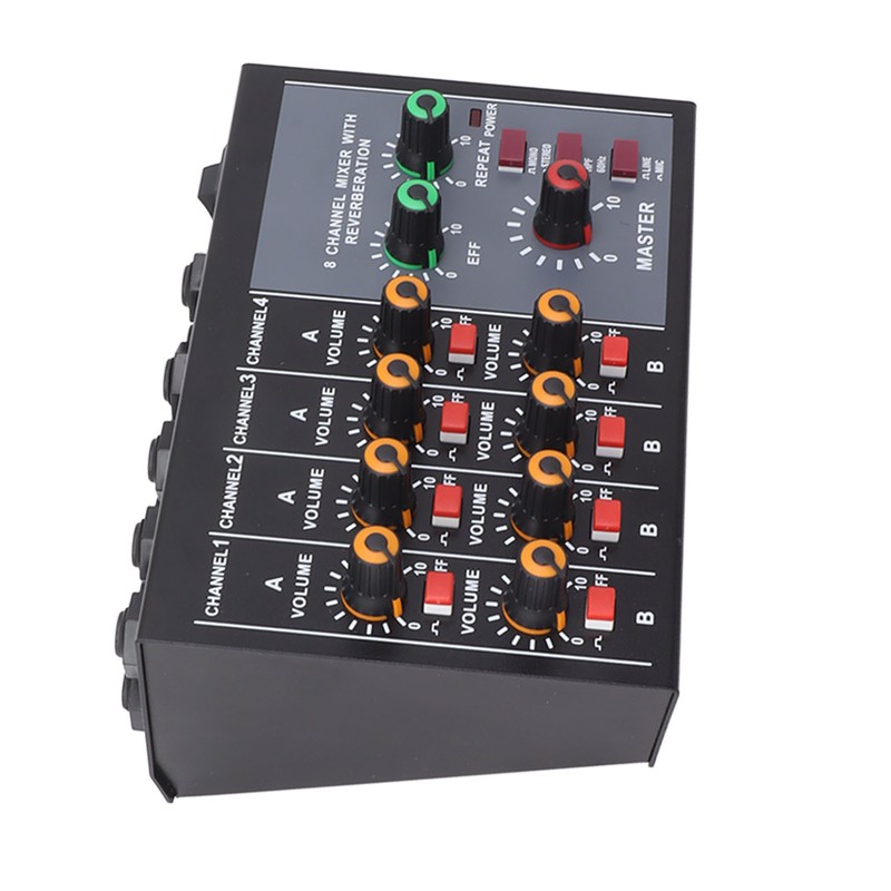 Compact Mixed Sound Mixer Metal 8 Channel Professional Mixer Board
