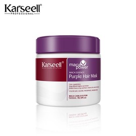 Karseell maca power purple jar hair mask professionally neutralizes brassy and yellow tones for blonde, silver and gray highlights 16.90 oz 500 ml