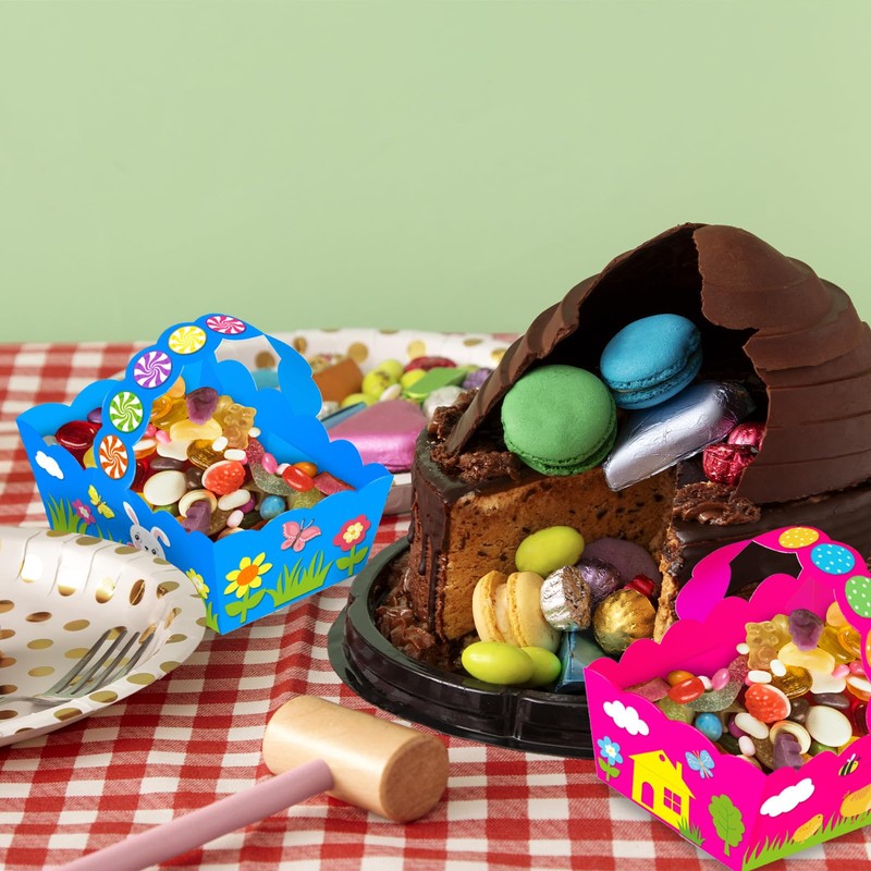 LANGFON 8 Packs Easter Gift Boxes Easter Egg Treat Boxes