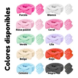 Banda Diadema Cabello Muñequeras Cuidado Facial Skin Care F Color Lila