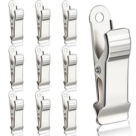 10 Pcs Metal Mini Clamps Mini Spring Clamp Crocodile Alligator Clips Silver Alligator Clamps 1/2 Inch Wide Crocodile Clamps for Work, smooth jaw, 5/16 inch capacity