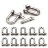 Set of 10 Steel Shackle for Paracord Bracelets Cords, 26