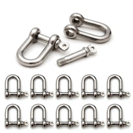 Set of 10 Steel Shackle for Paracord Bracelets Cords, 26 mm x 16 mm Ganzoo