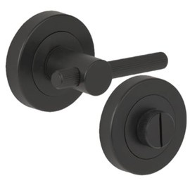 HANDLEZONE® Linear Bar Designer Bathroom Toilet Door Thumb Turn and Release Set - Black Matt