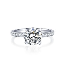 IMOLOVE Moissanite Engagement Ring D Color VVS1 Clarity Moissanite Engagement Rings for Women Wedding Rings for Women 1-2CT Lab Created Diamond Rings Promise Rings for Her Size 4-11, 4, Gemstone,